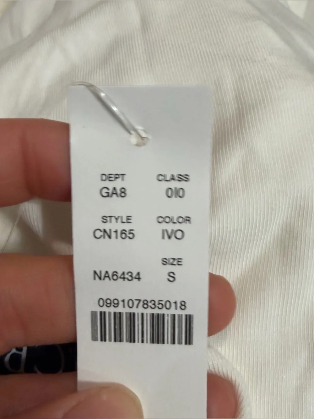 J crew Refined rib long-sleeve T-shirt with button cuffs ivory